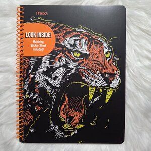 Mead Sketch Tiger Design Spiral Notebook